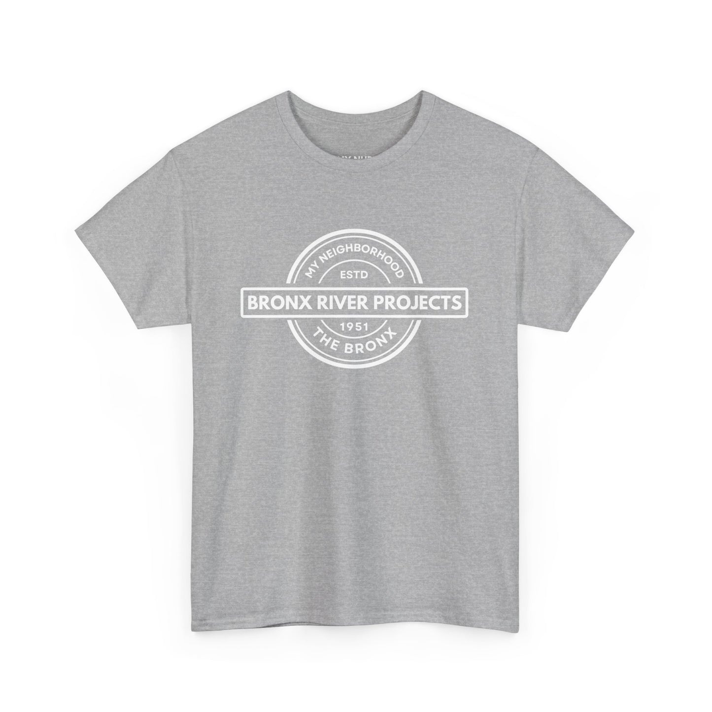 Bronx River Projects- The Bronx - Unisex Cotton Tee | The Bronx, NYC, New York City, MY-NHD, My Neighborhood, T-Shirt